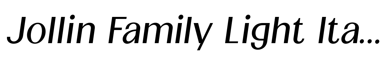 Jollin Family Light Italic